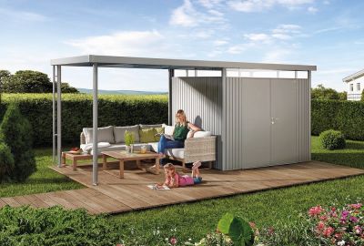 Biohort tuinhuis Highline H3 zilver zijluifel