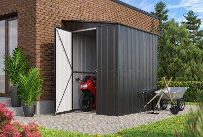 Metalen tuinhuis Lean-To 56 antraciet