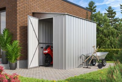 Metalen tuinhuis Lean-To 58  zilver